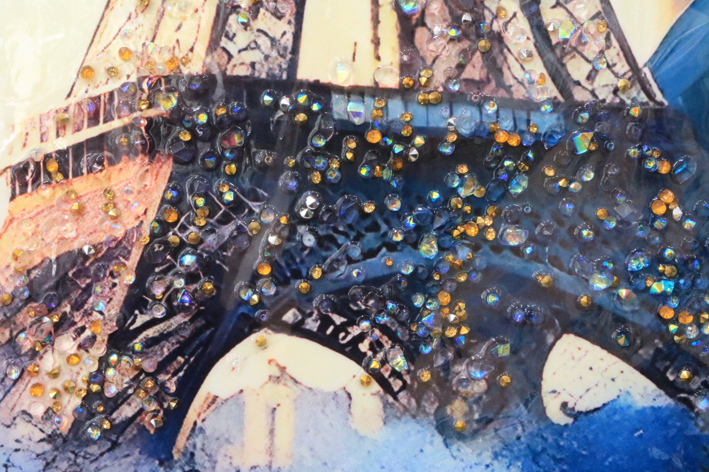 Paris Eiffel Tower 3D Crystal Embellished Wall Art