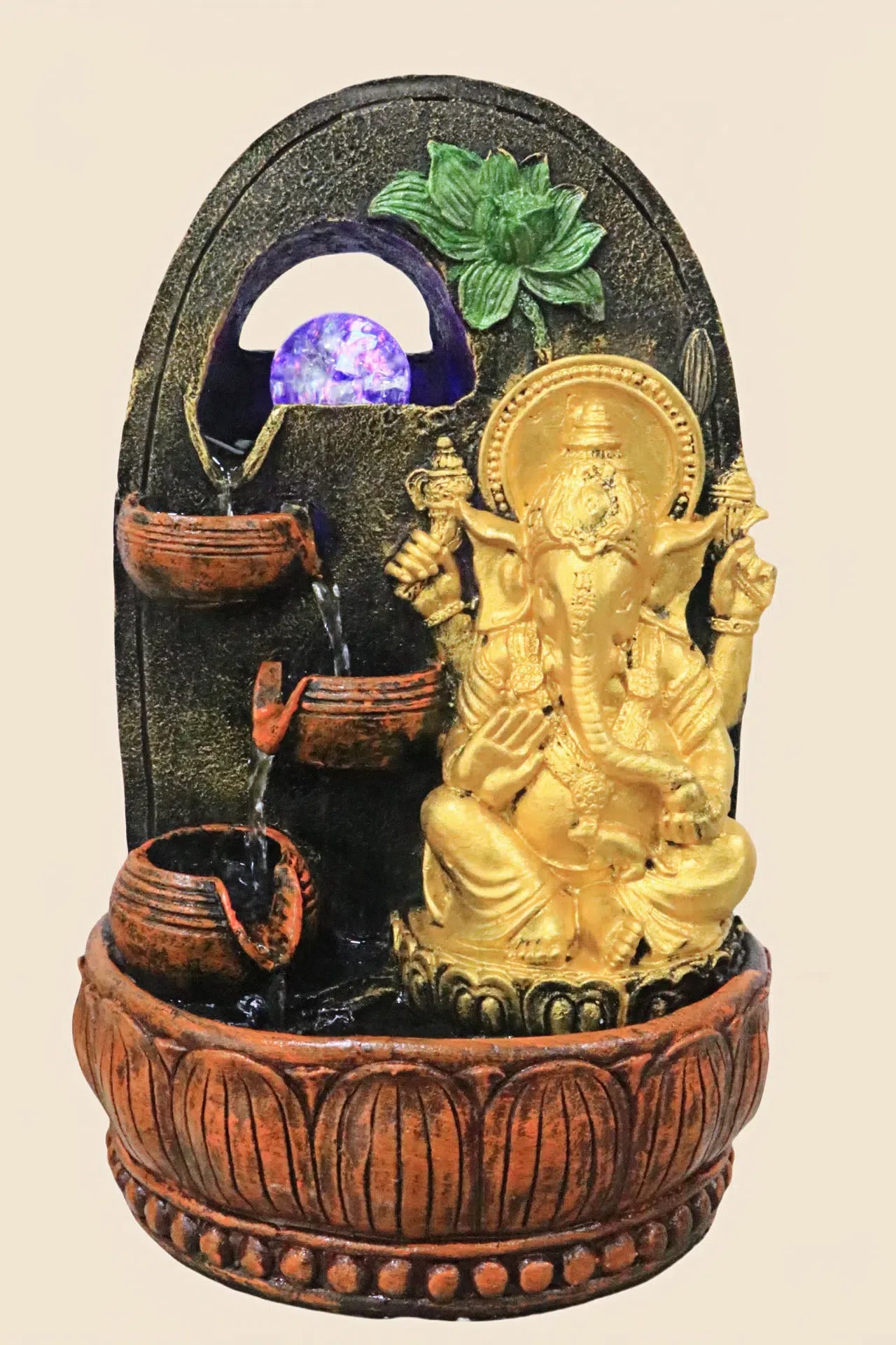 Ganesha Enlightenment Tabletop Fountain