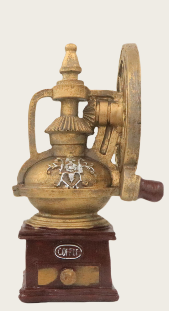 Vintage-Inspired Coffee Grinder Figurines