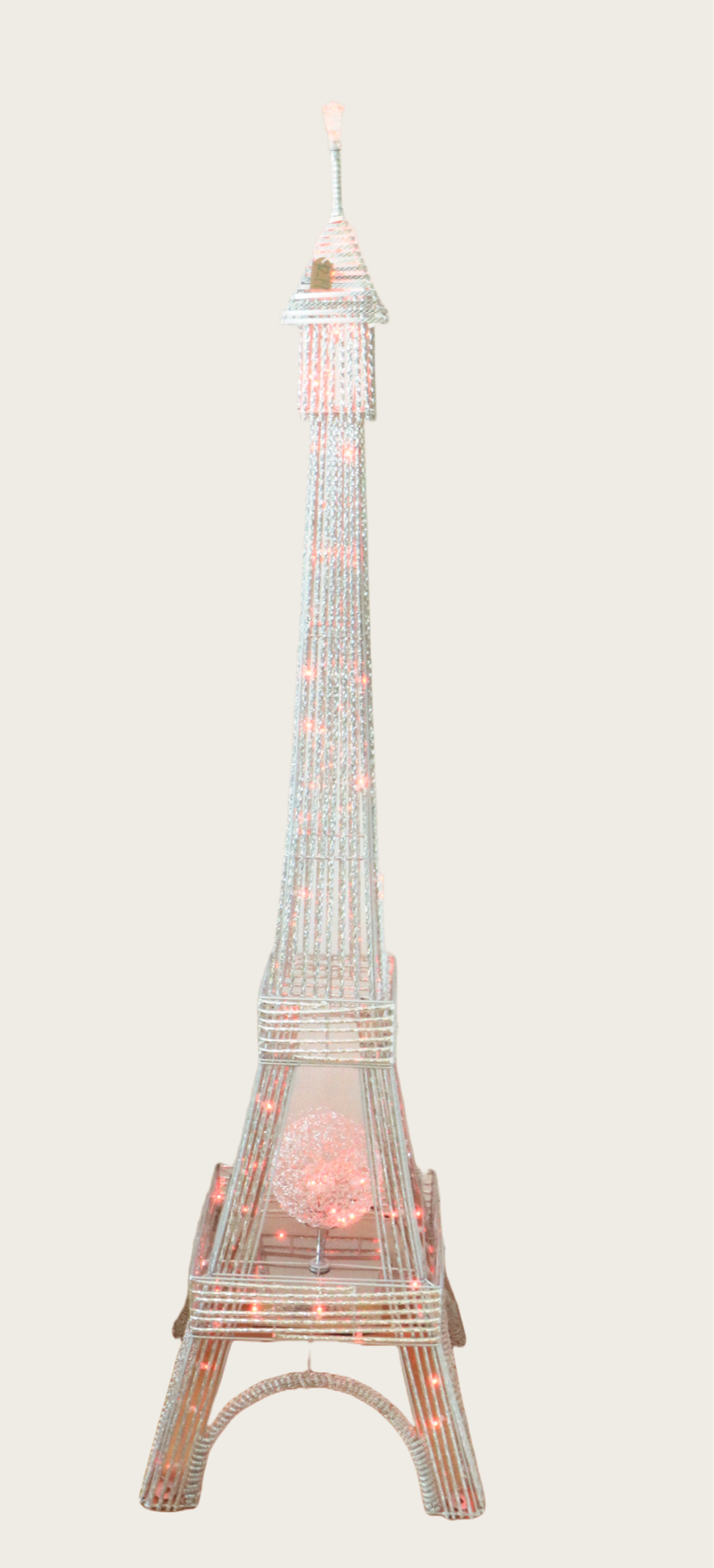 Illuminated Eiffel Tower Crystal Sculpture with LED Lights