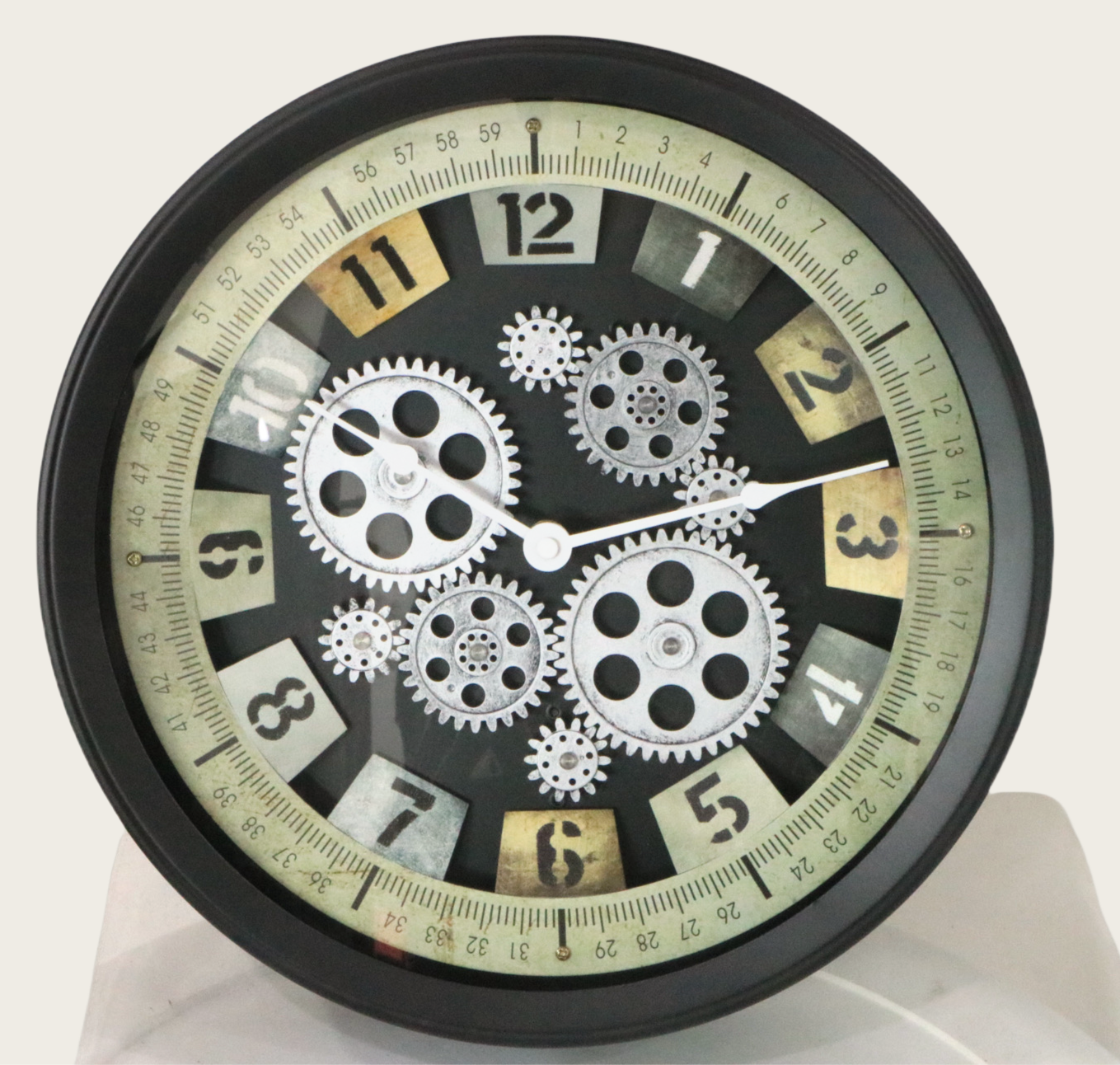 Industrial Gear Mechanism Wall Clock