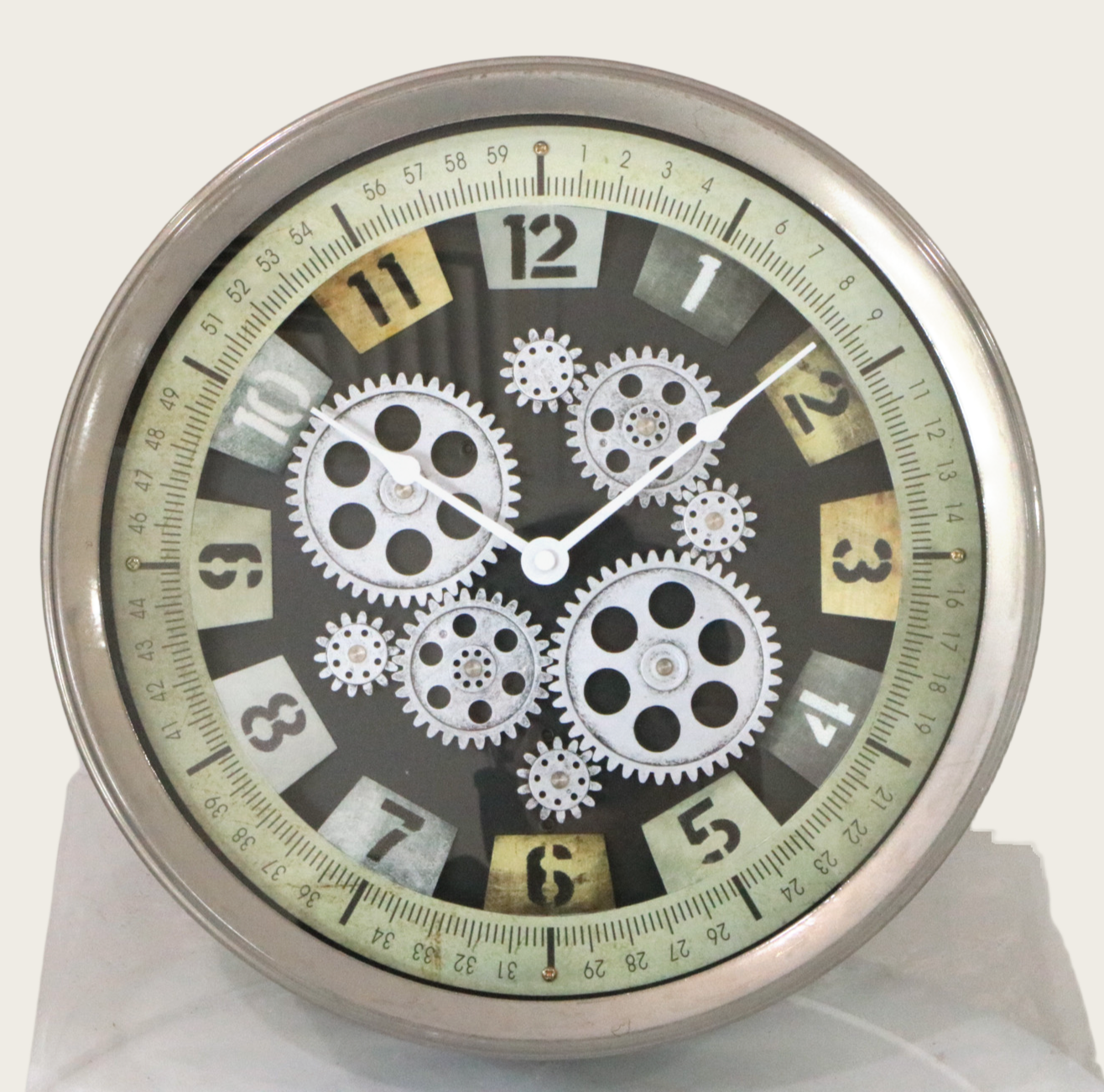 Industrial Gear Mechanism Wall Clock