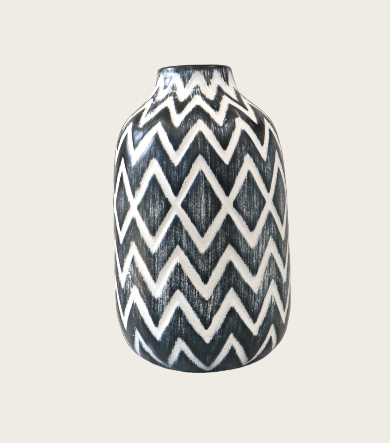 Modern Black & White Chevron Vases