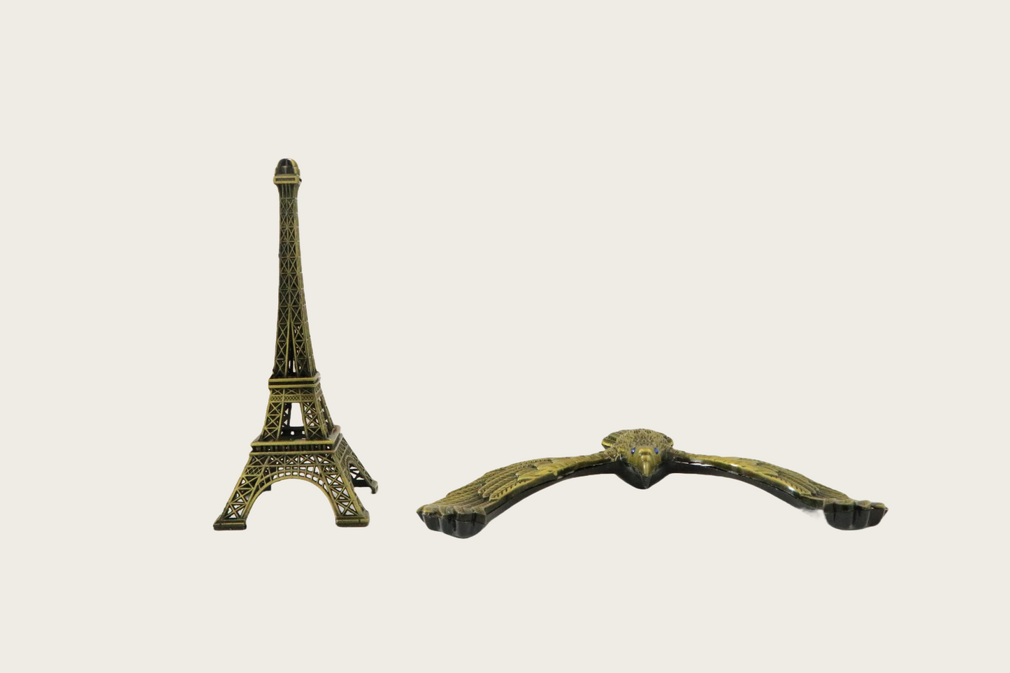 Majestic Eagle on Eiffel Tower Sculpture