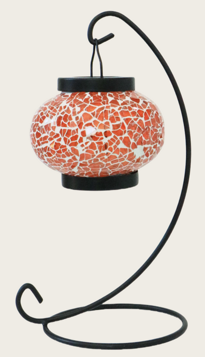 Mosaic Glass Hanging Candle Holder