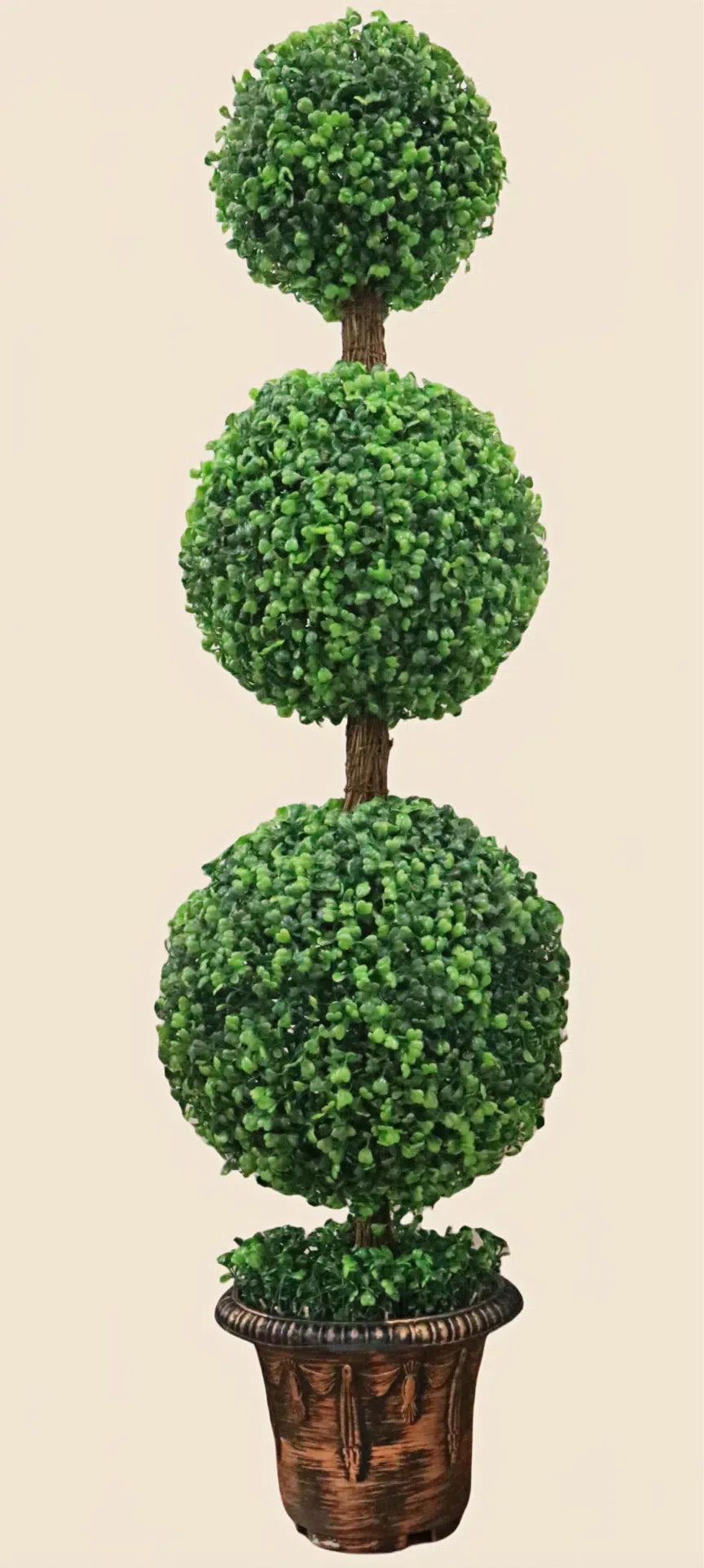Triple-Sphere Boxwood Topiary