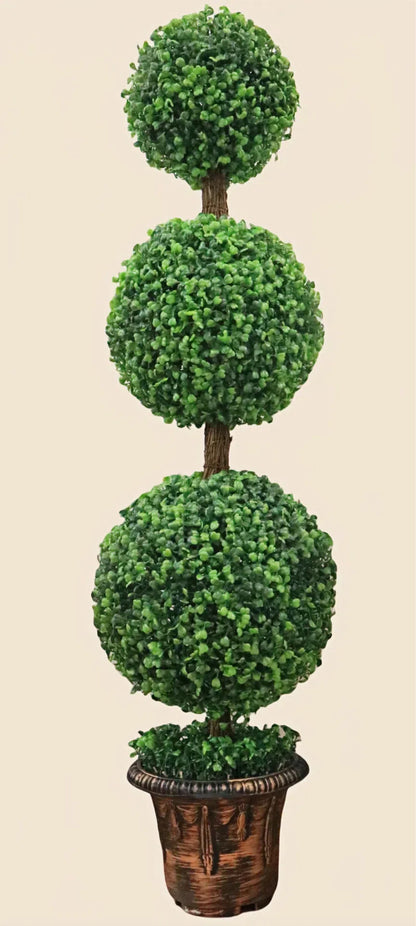 Triple-Sphere Boxwood Topiary