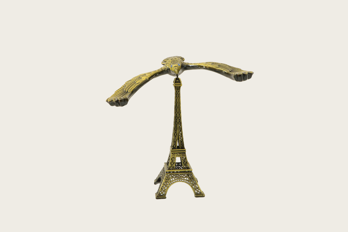 Majestic Eagle on Eiffel Tower Sculpture