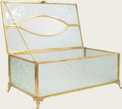 Elegant Vintage Glass Tissue Box