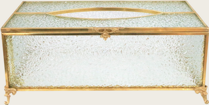 Elegant Vintage Glass Tissue Box